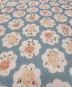 Teal Garden King Size Bedsheet With 2 Pillow Cover