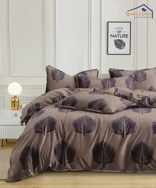 Earthy Elegance Flat Double Bedsheet With 2 Pillow Covers