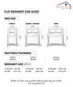 Lavender Satin Stripe Flat Bedsheet with Pillow Cover