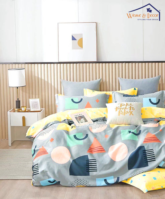 Retro Vibe Single Bedsheet With 1 Pillow Cover