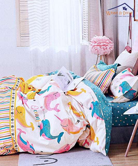 Dolphins Kids 350GSM Double Bed Comforter