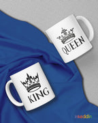 Black King & Queen Coffee Mug Set of 2