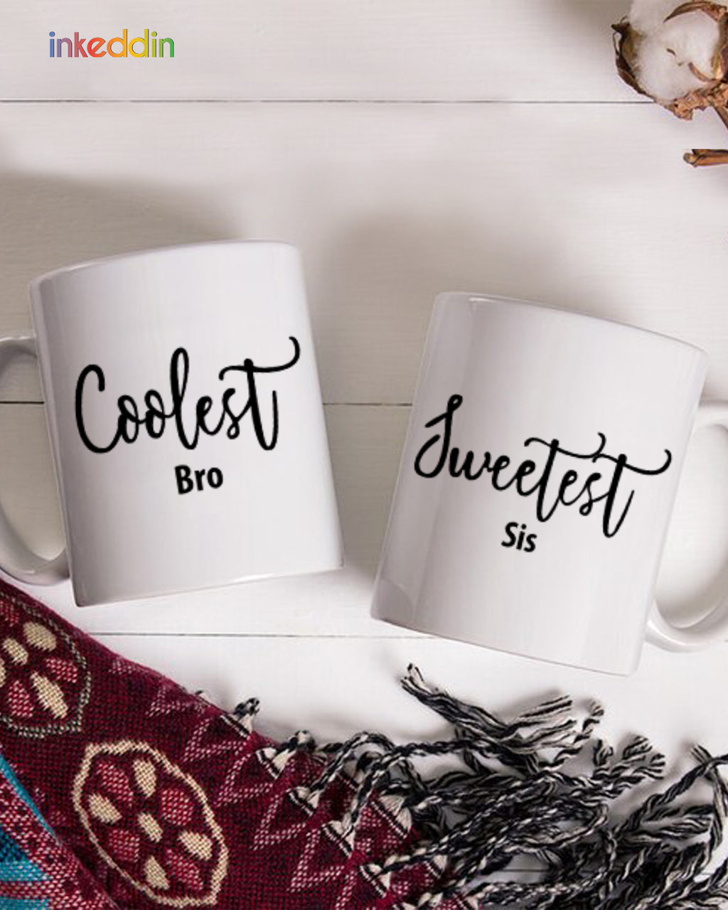 Coolest Bro - Sweetest Sis Mug Set of 2