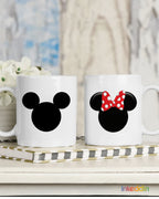 Cute Micky & Minnie Mug Set of 2