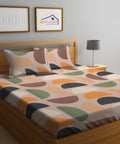 Multi Color Double Bedsheet With 2 Pillow Covers