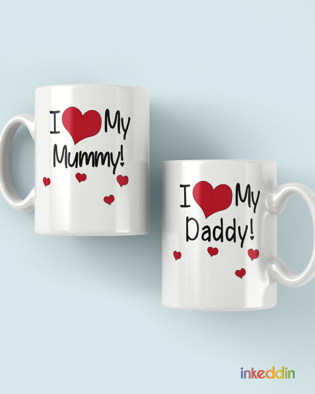 I Love My Mummy & Daddy Coffee Mug Set of 2