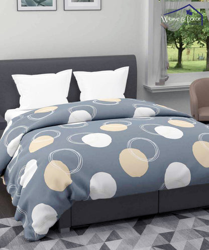 Grey Circles Quilt / Blanket / Razai / Duvet Cover