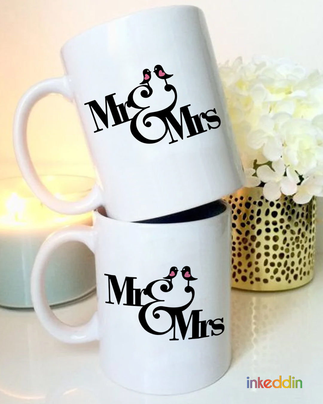 Mr & Mrs Coffee Mug Set of 2 for Husband-Wife