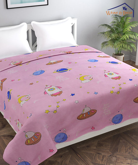 Pink Kids Quilt / Blanket / Razai / Duvet Cover