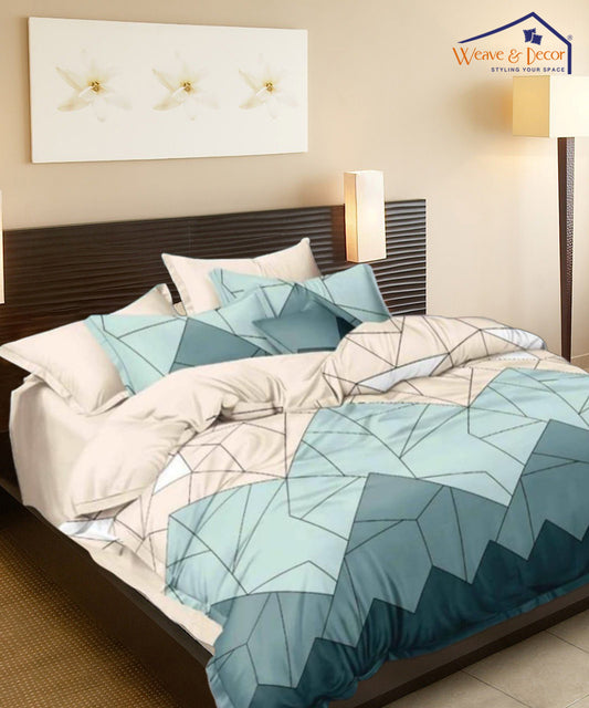 Multi Color Geometric Quilt / Blanket / Razai / Duvet Cover