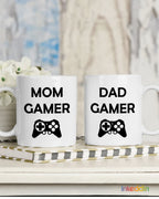 Mom Gamer - Dad Gamer Mug Set of 2
