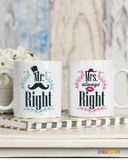 Mrs & Mr Couple Mugs Set of 2
