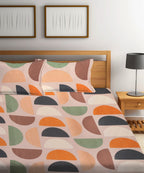 Multi Color Double Bedsheet With 2 Pillow Covers