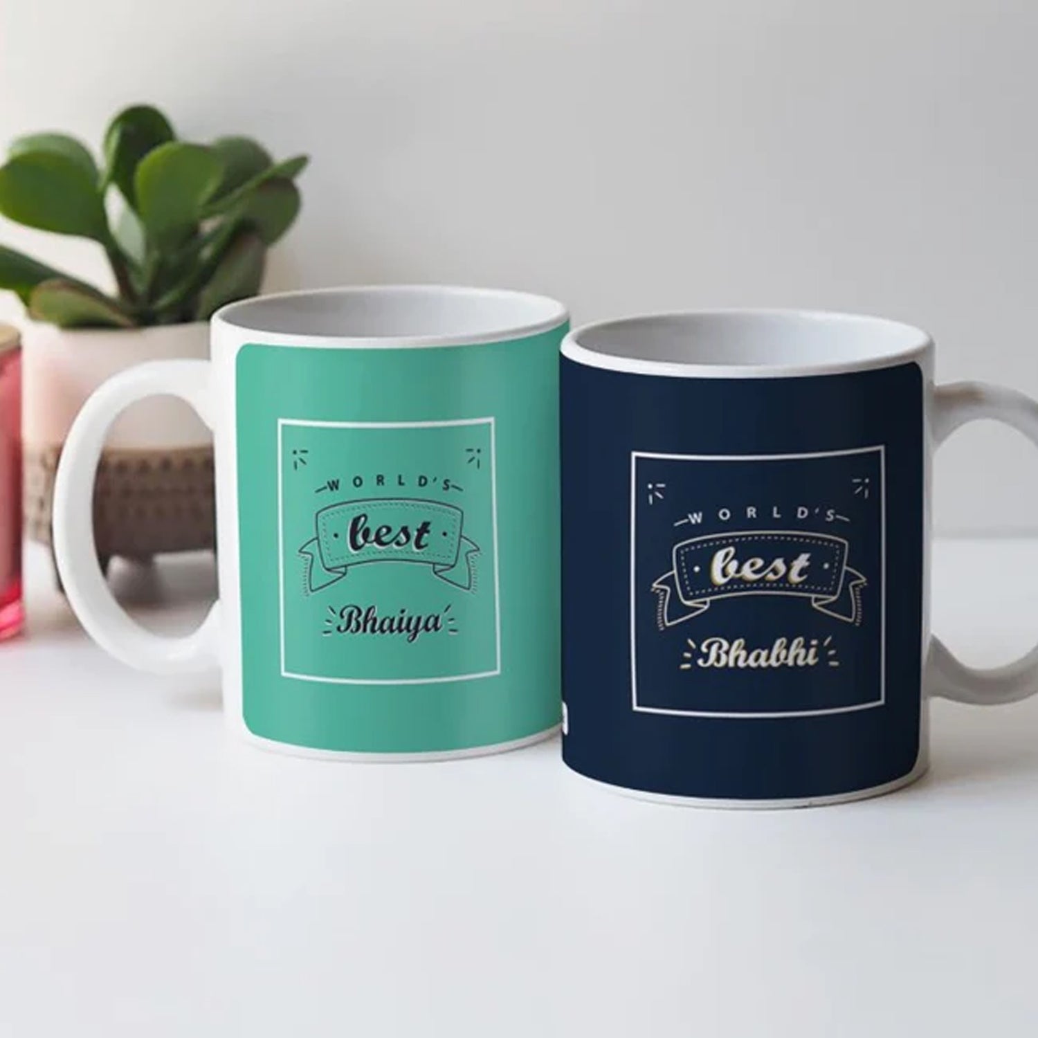 Best Bhaiya & Bhabhi Mug Set of 2