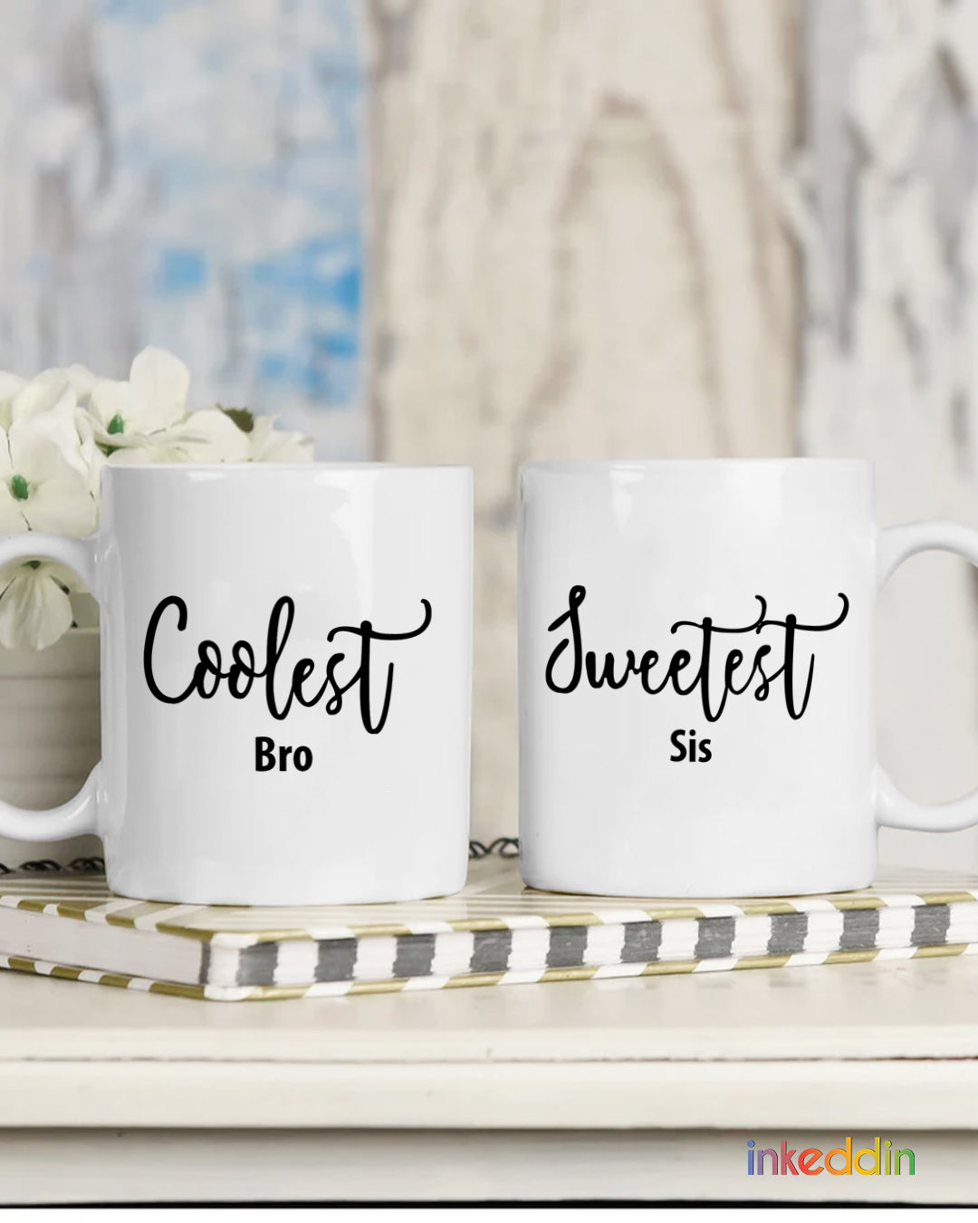 Coolest Bro - Sweetest Sis Mug Set of 2