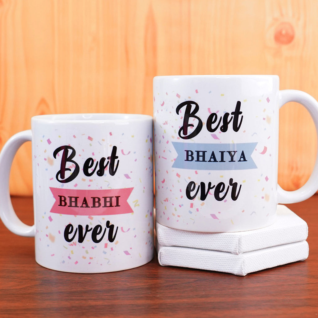 Best Bhaiya Bhabhi Ever Mug Set of 2