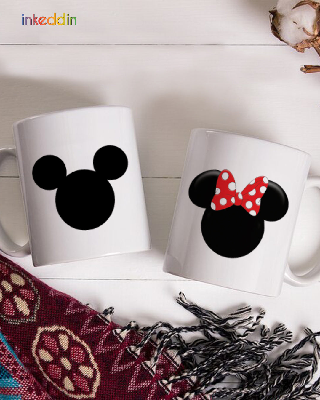 Cute Micky & Minnie Mug Set of 2