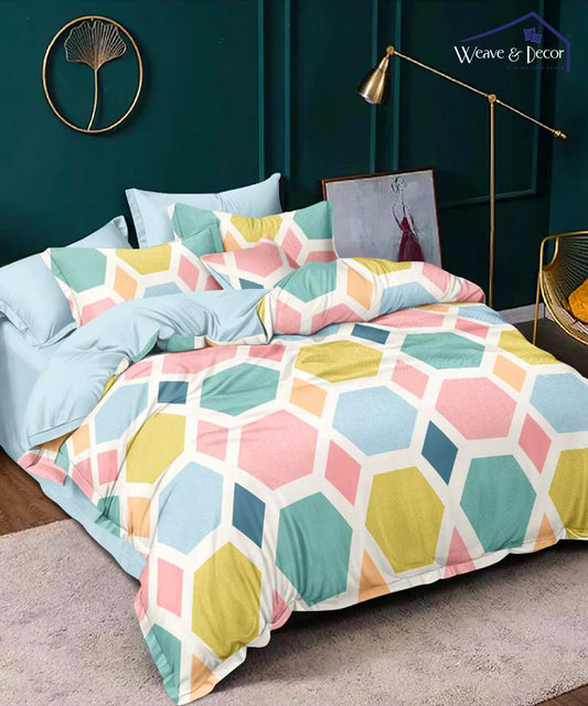 Hexa Geometric 350GSM Single Bed Comforter