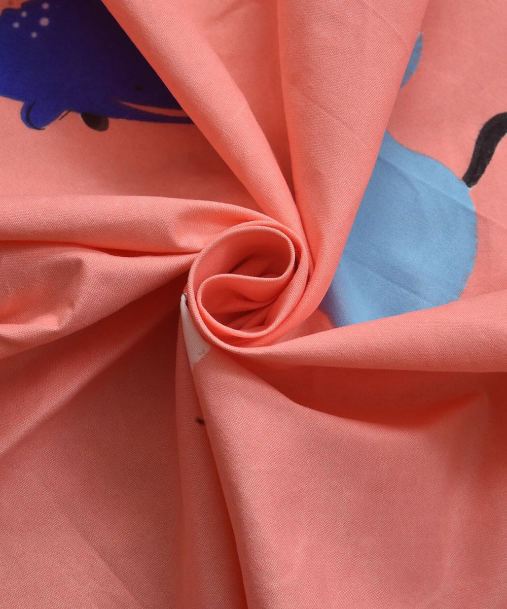 Pink Dolphins Single Bedsheet With 1 Pillow Cover