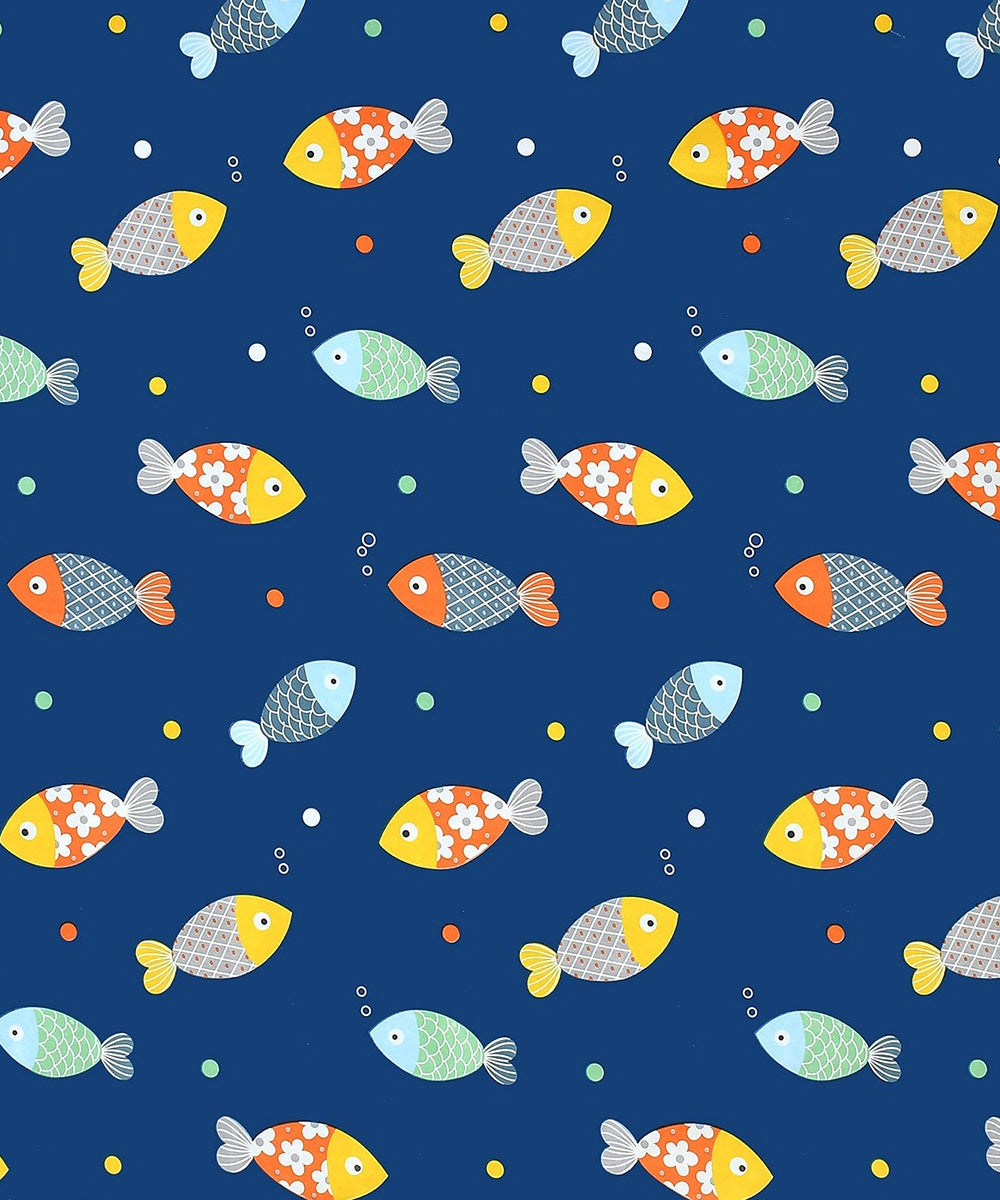 Blue Fish Kids Super King Fitted Bedsheet With 2 Pillow Covers
