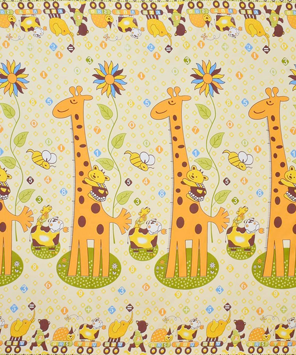 Cute Giraffe King Size Bedsheet With 2 Pillow Cover