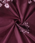 Wine Floral Super King Fitted Bedsheet With 2 Pillow Covers