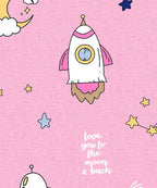 Pink Kids Fitted Bedsheet With Pillow Cover