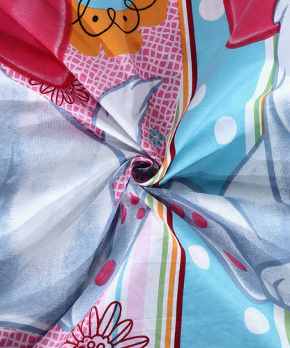 Cute Kitty Flat Bedsheet With Pillow Covers