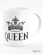 Black King & Queen Coffee Mug Set of 2