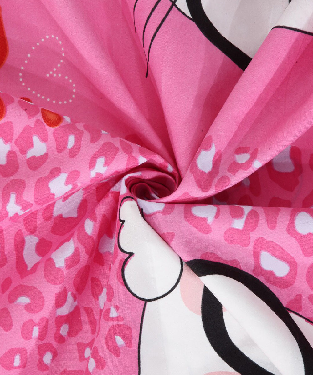 Cute Cat Kids Single Fitted Bedsheet With 1 Pillow Cover