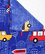 Blue Car King Size Bedsheet With 2 Pillow Covers
