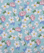 Green Floral Double Bedsheet With 2 Pillow Covers