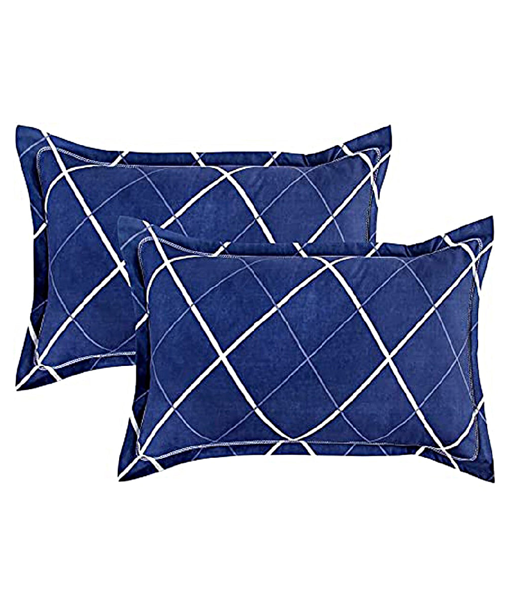 Blue Checks 350GSM Single Bed Comforter