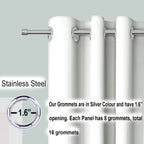 Blackout Curtain (White) Pack of 2 piece