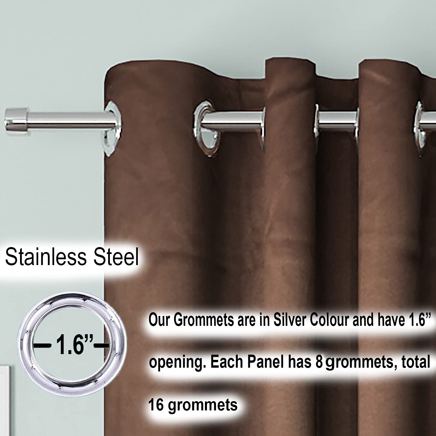 Blackout Curtain ( Chocolate ) Pack of 2 Piece