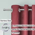 Blackout Curtain ( Maroon ) Pack of 2 Piece