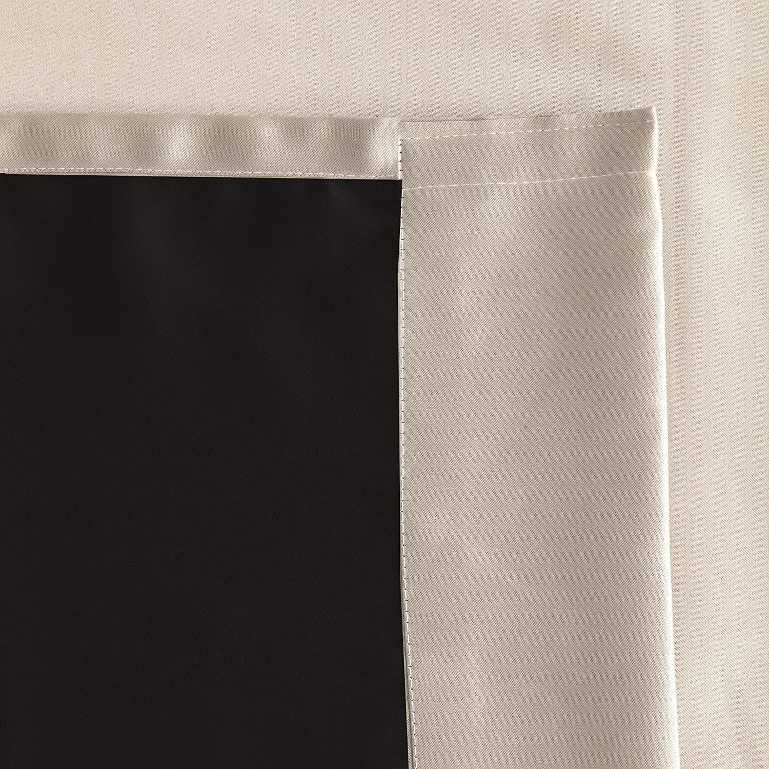 Blackout Curtain (Width- 4.5 Feet- Dark beige ) Pack of 2 Piece