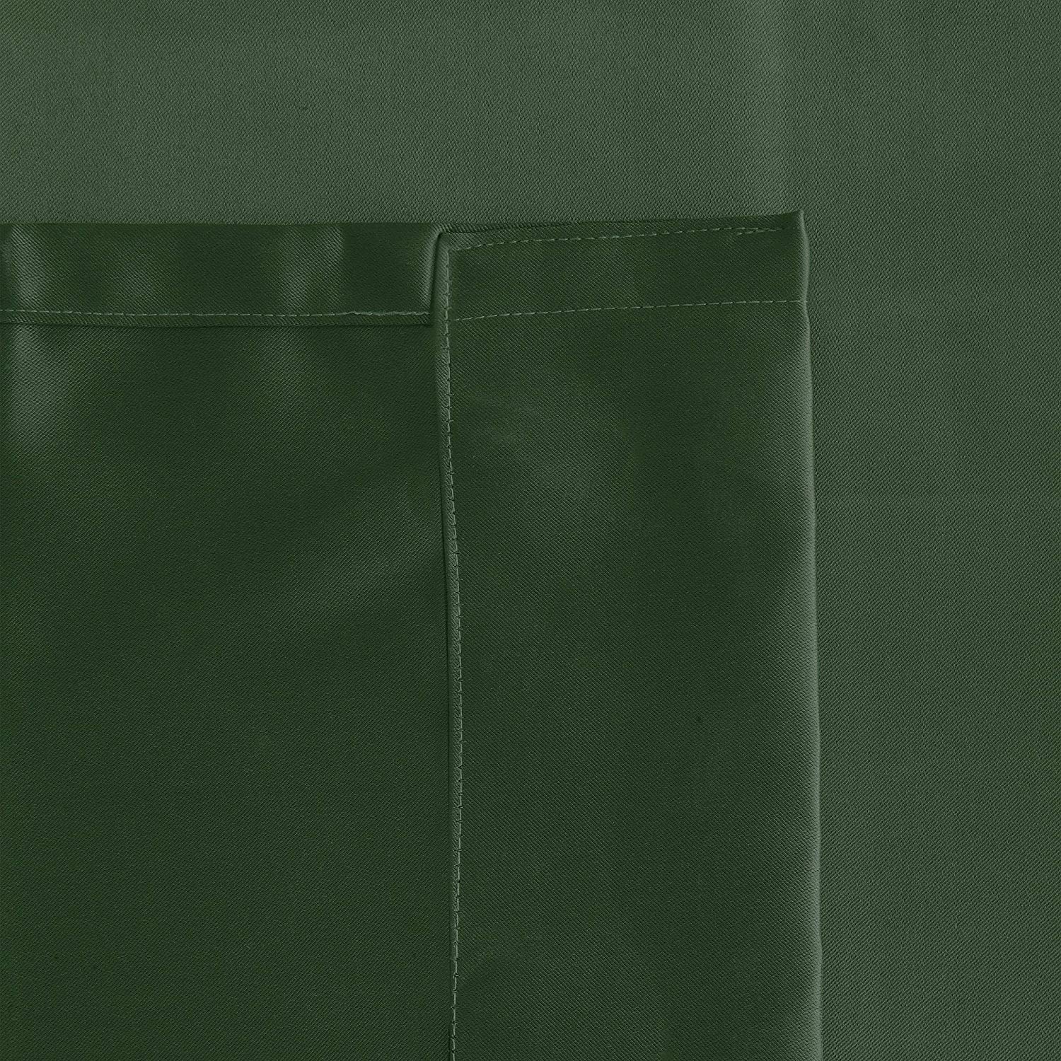 Blackout Curtain (Width- 4 Feet- Dark Green) Pack of 2 Piece