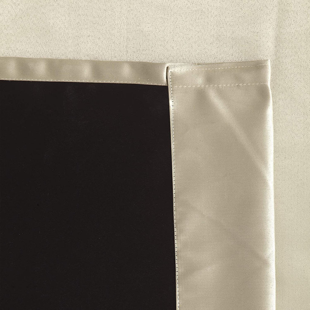 Blackout Curtain (Width - 4.5 Feet- Light beige ) Pack of 2 Piece