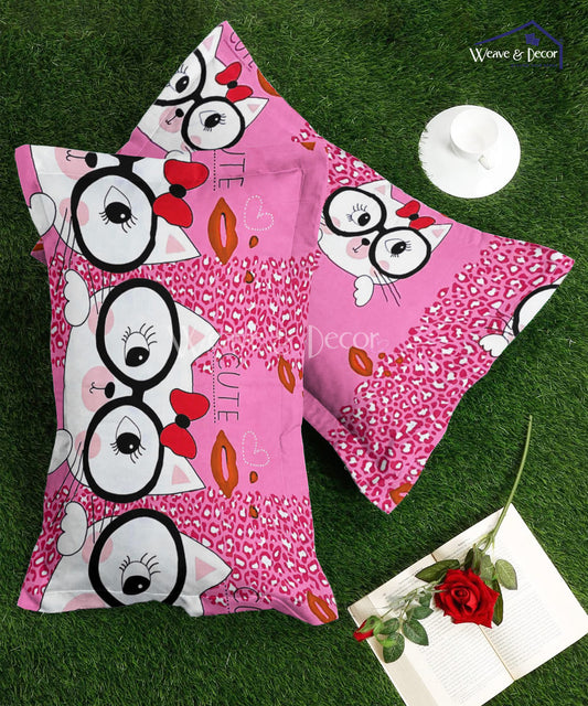 Cute Cat Kids Pillow Cover Set of 2