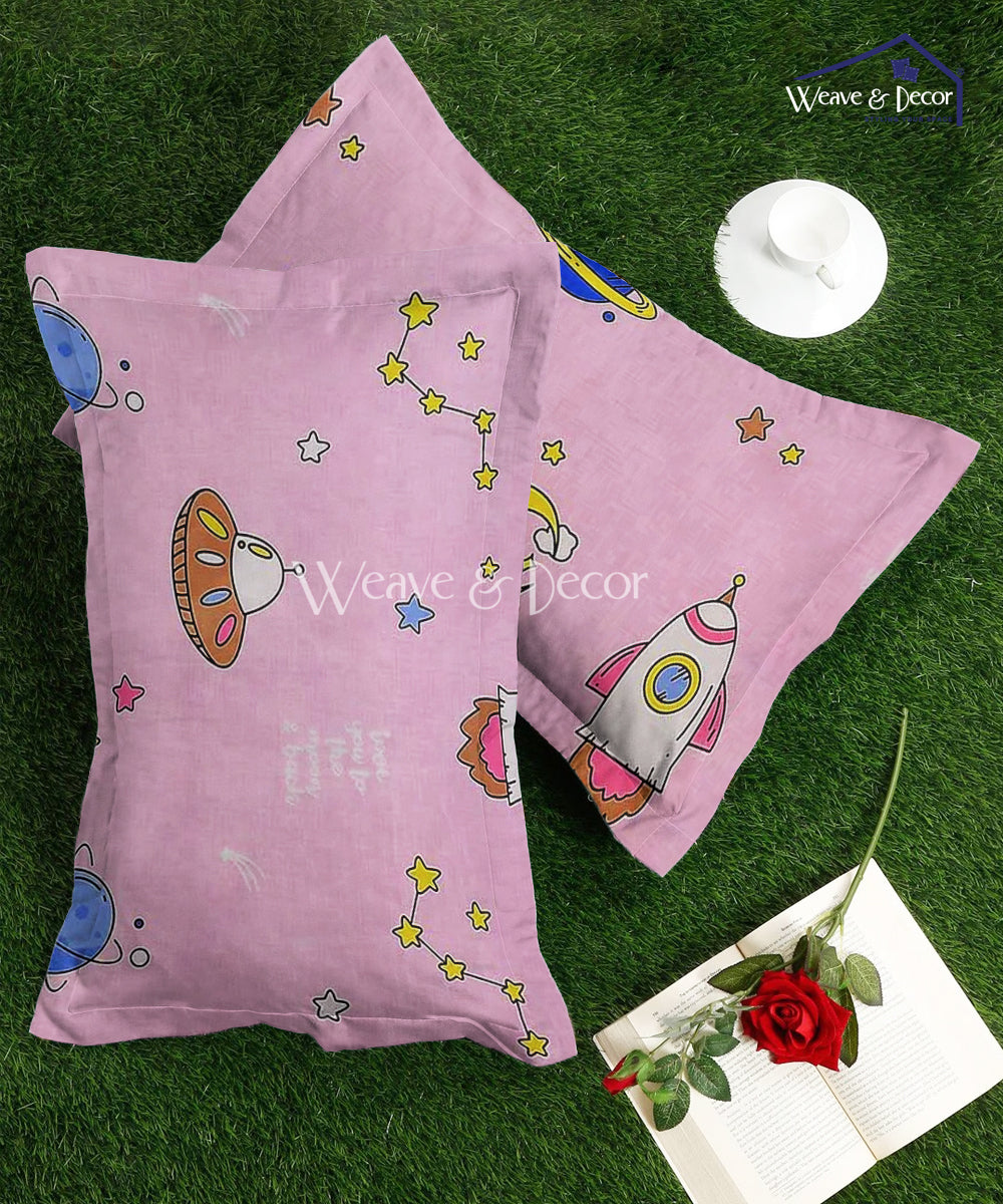 Pink Kids Pillow Cover Set of 2