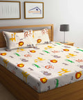 Cute Kids Double Bedsheet With 2 Pillow Covers