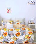 Little Cub Comforter Set With Bedsheet- 4 Pc