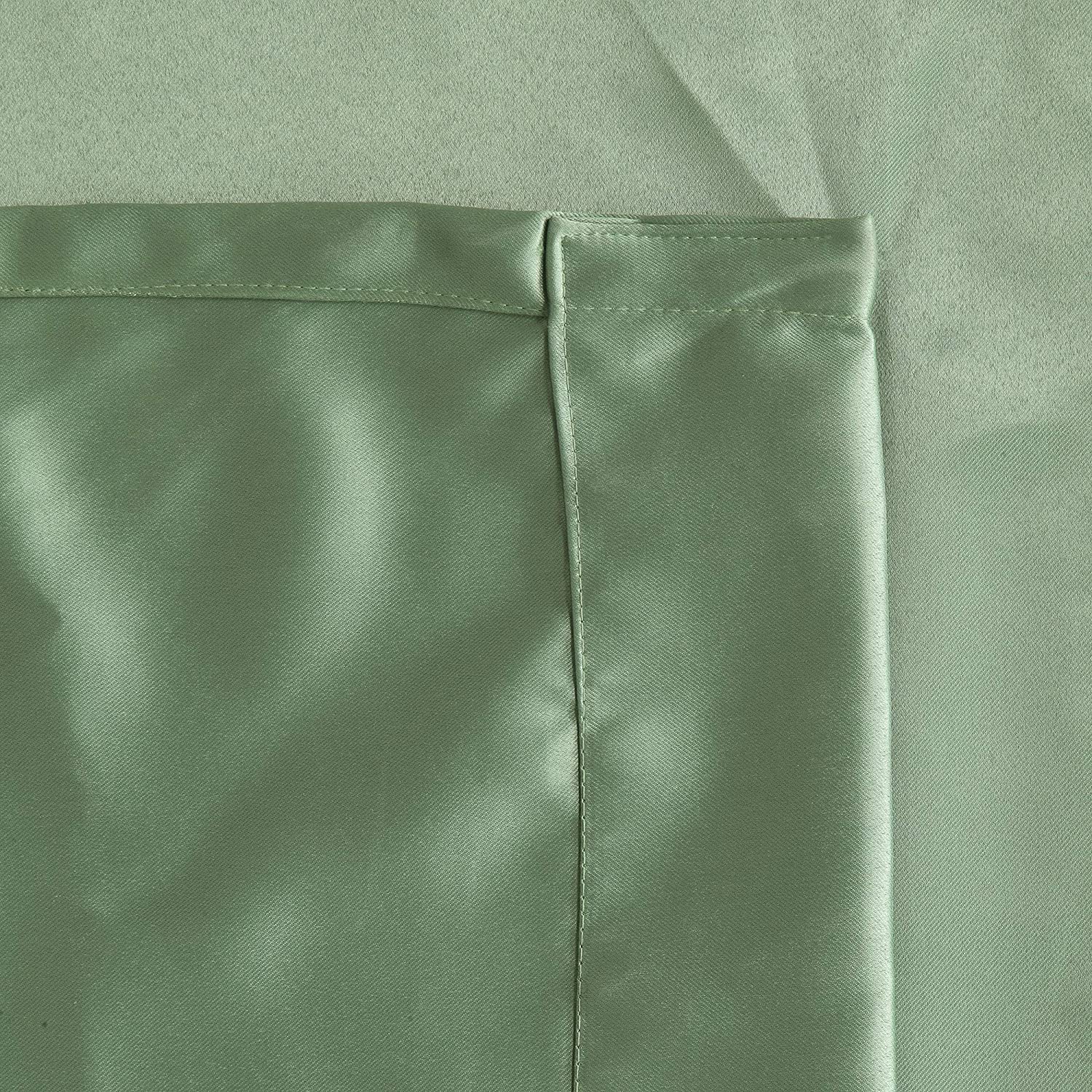 Blackout Curtain (Width  - 4.5 Feet - Green ) Pack of 2 Piece