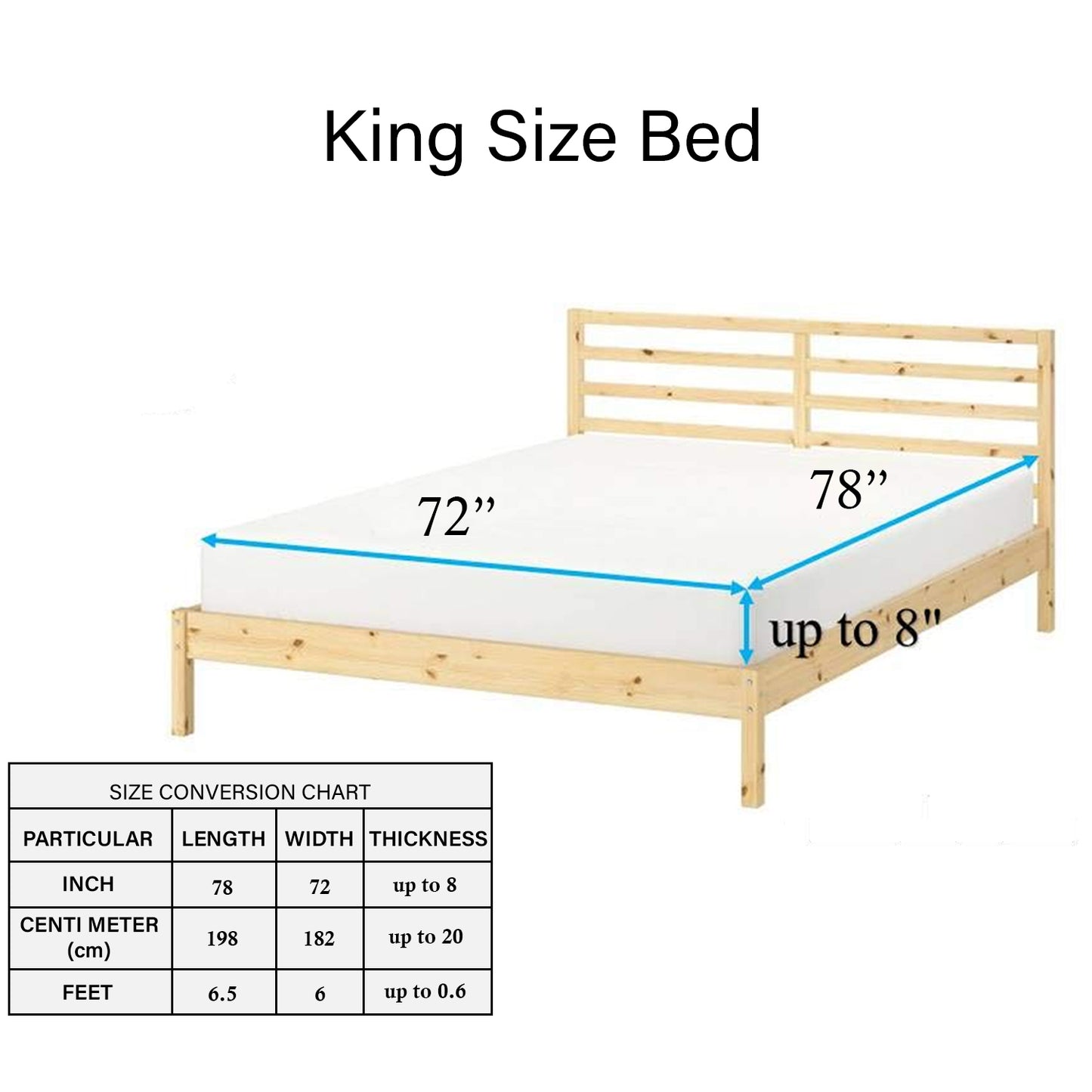 Multicolor King Fitted Bedsheet With 2 Pillow Covers