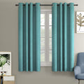 Blackout Curtain (Width- 4 Feet- Aqua ) Pack of 2 Piece