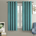 Blackout Curtain (Width- 4 Feet- Aqua ) Pack of 2 Piece