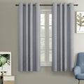 Blackout Curtain (Width- 4 Feet - Grey) Pack of 2 Piece