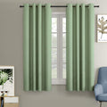 Blackout Curtain (Width  - 4.5 Feet - Green ) Pack of 2 Piece