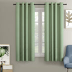 Blackout Curtain (Width  - 4.5 Feet - Green ) Pack of 2 Piece